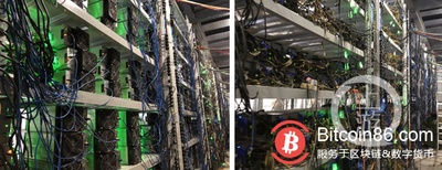 Large mining farm filled with mining rigs