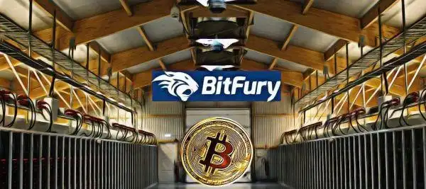 Image of mining rigs arranged on shelves in a server room, reflecting the high cost of initial investment.